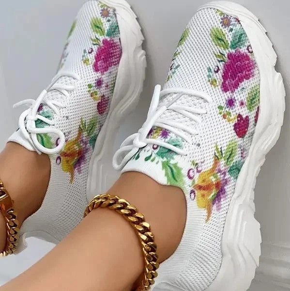 TT👟Last Day FREE SHIPPING Promotion 49% OFF — Floral Print Orthopedic Shoes👟